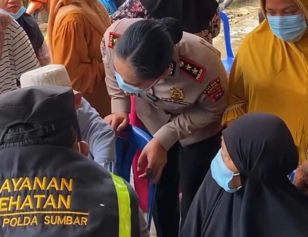 Wujudkan Pelayanan Nyata, Polres Agam Edukasi Kamtibmas Sekaligus Gelar Pengobatan Gratis